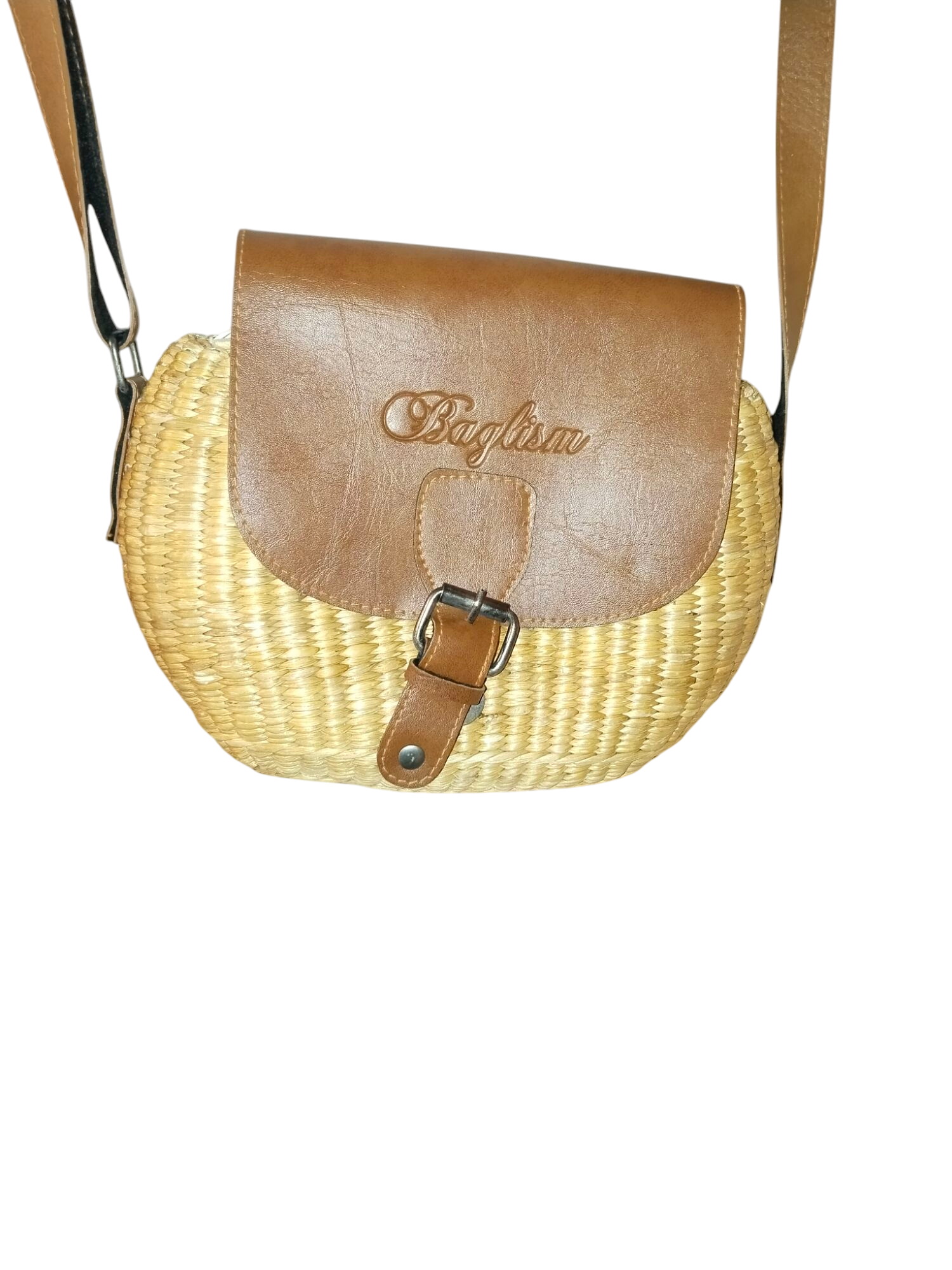 Sac à main Baglism en osier et cuire État correct -  reconditionné disponible sur Label Emmaüs